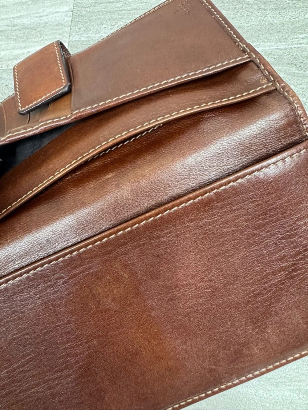 Gucci Bamboo Ring Continental Clutch Check Wallet Vintage - Picture 8 of 15